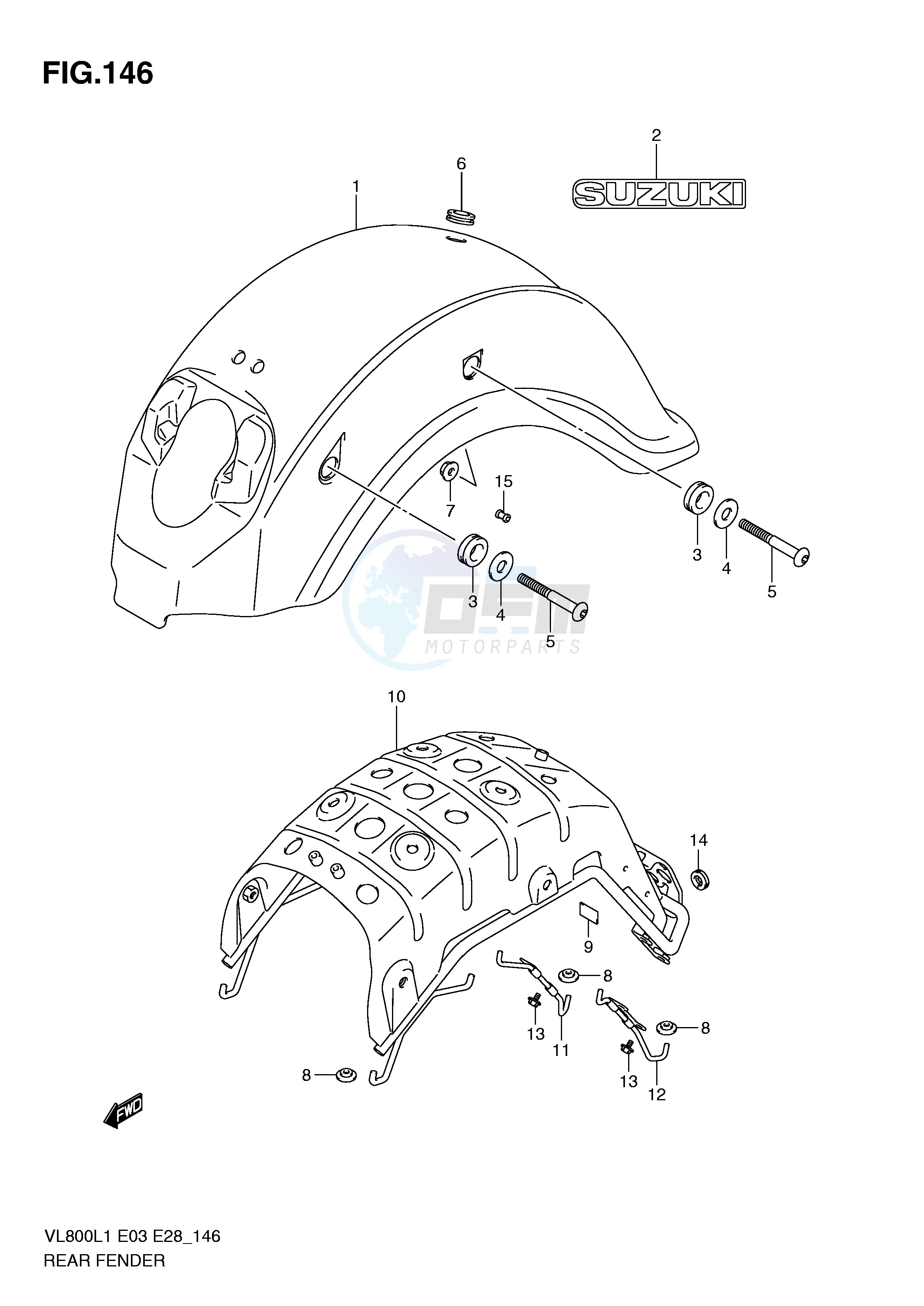 REAR FENDER (VL800L1 E28) image