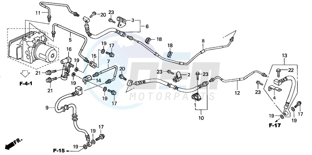 REAR BRAKE PIPE (FJS600A3/A4/A5) image