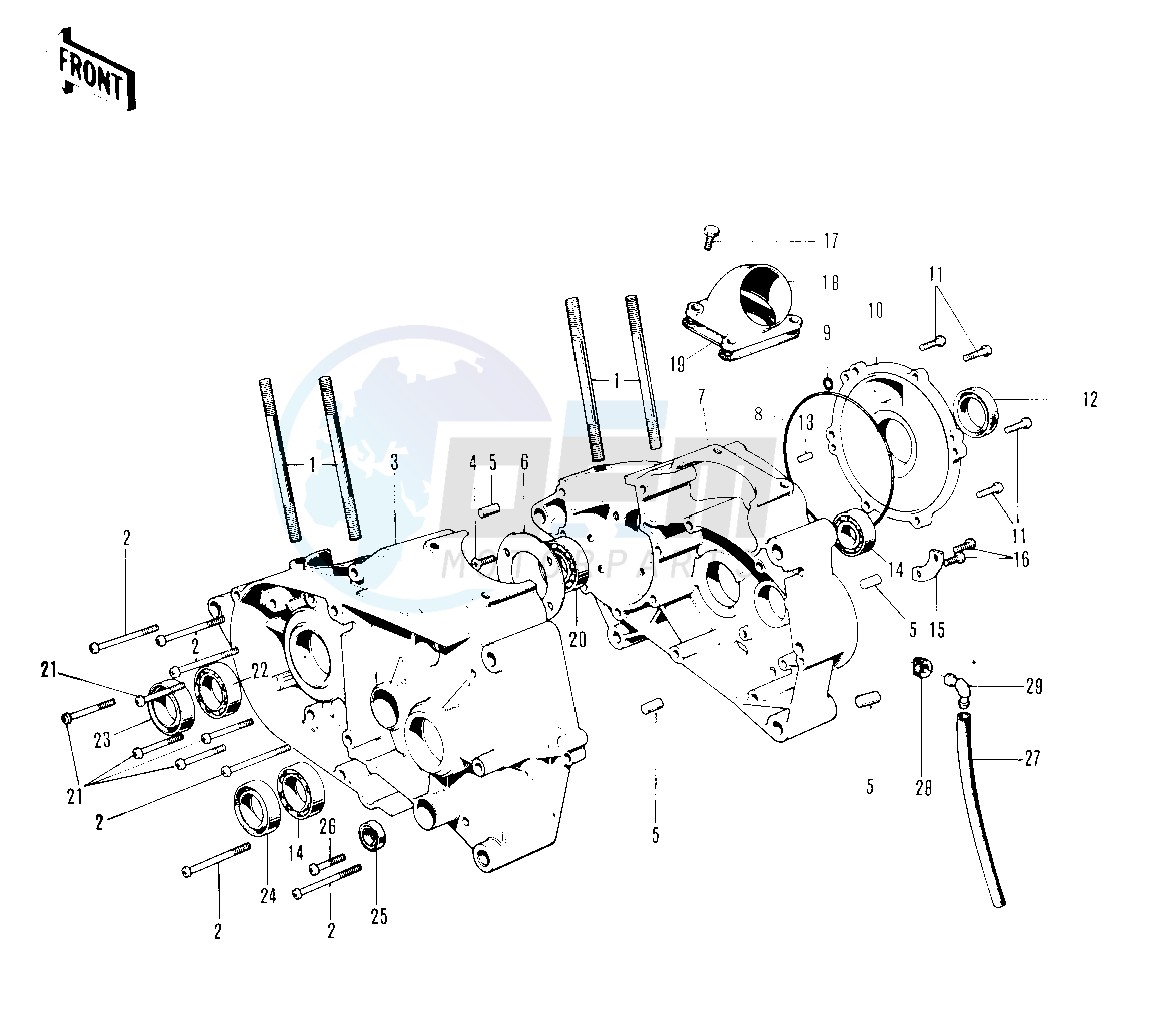 CRANKCASE -- 71 F81M- - blueprint