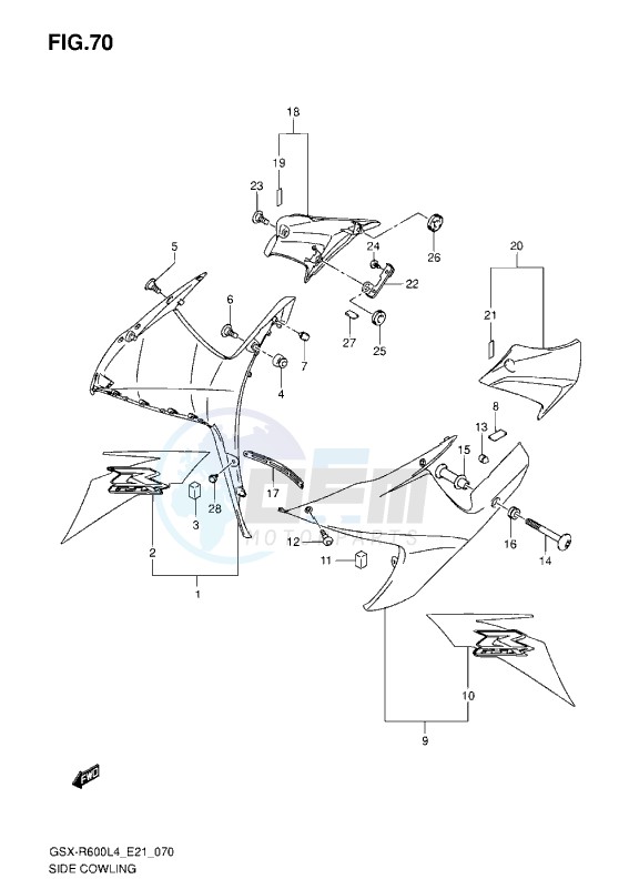 SIDE COWLING L4 ( AR5 ) blueprint