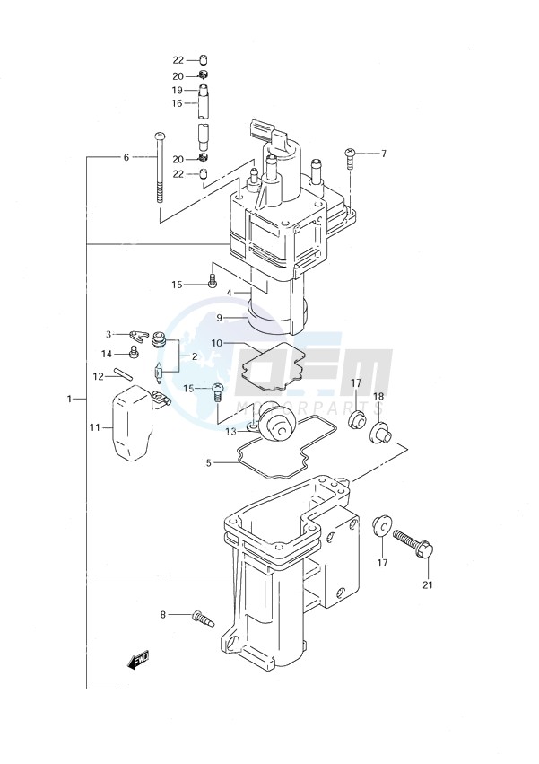 Fuel Vapor Separator (S/N 971544 to 97XXXX) blueprint