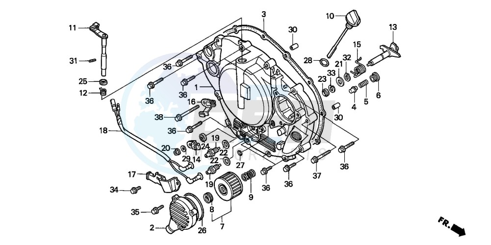 RIGHT CRANKCASE COVER image