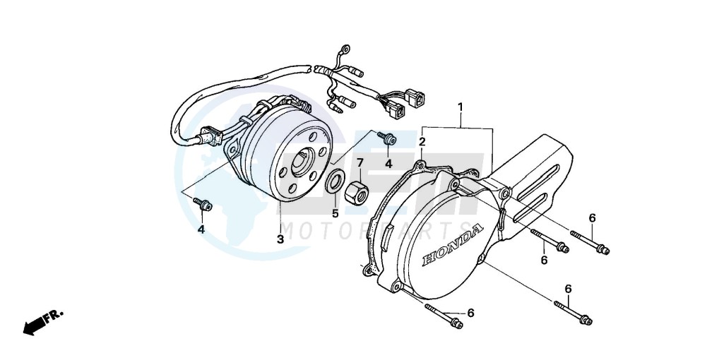 LEFT CRANKCASE COVER (CR85R5,6/RB5,6) image