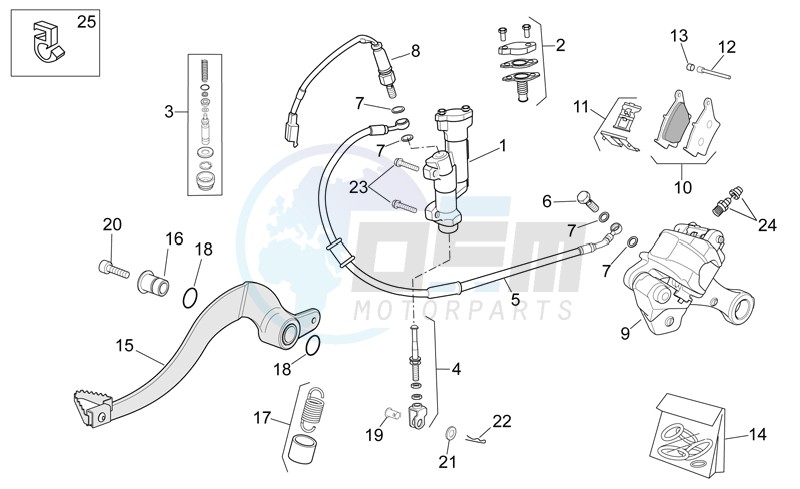 Rear brake system image