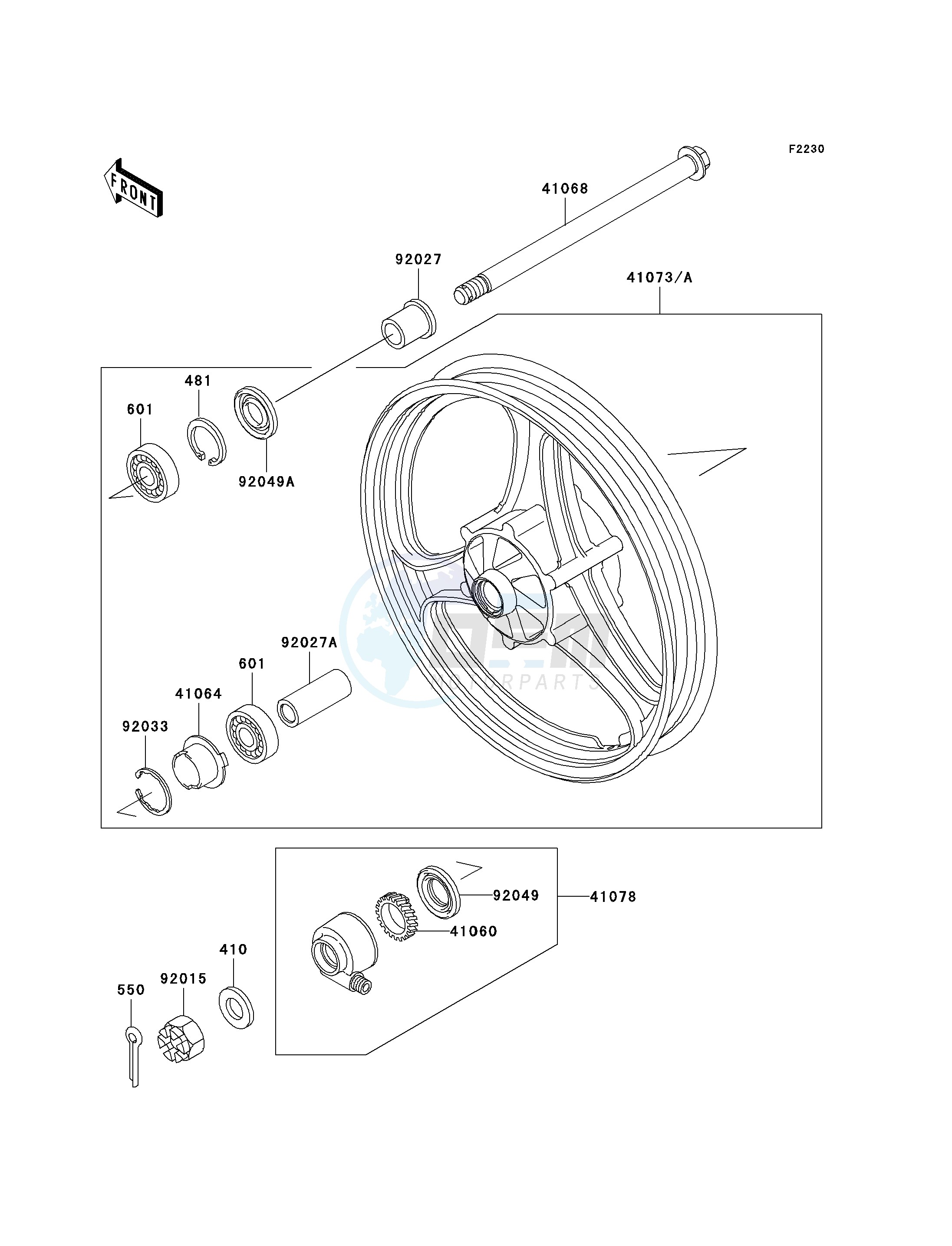 FRONT WHEEL blueprint