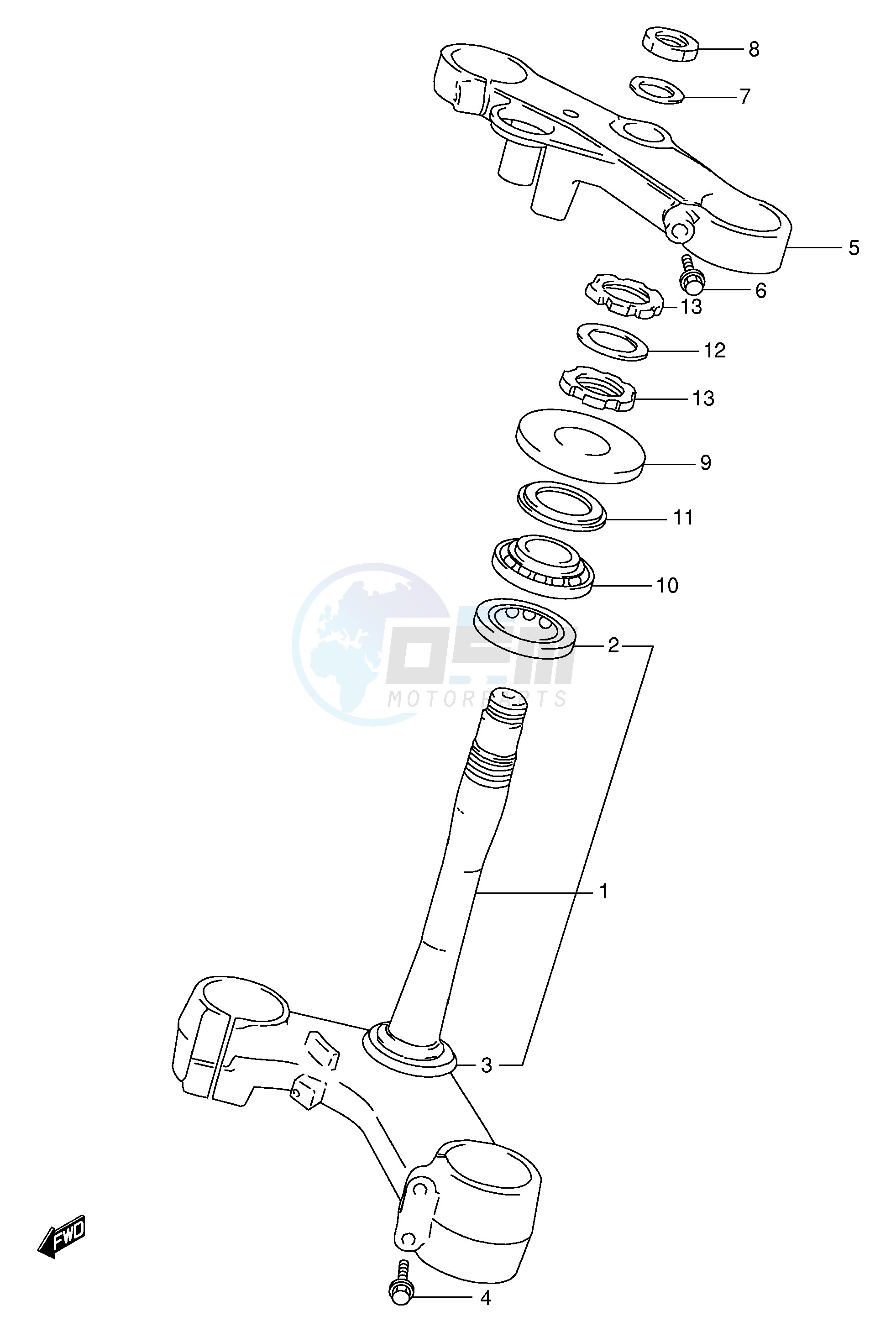 STEERING STEM blueprint