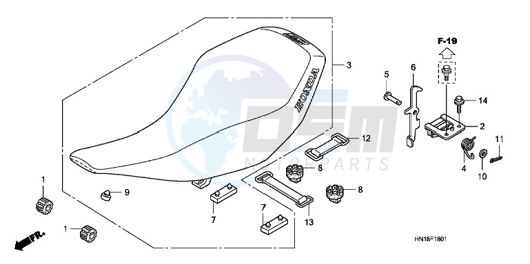 SEAT (TRX400EX8/X9/XC/XD) blueprint