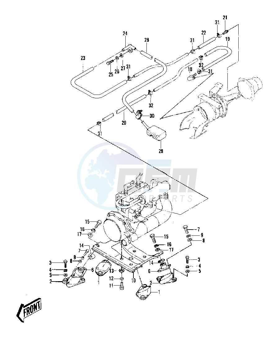 ENGINE MOUNT_COOLING & BILGE -- 79-81 A3_A4_A4A_A5- - blueprint