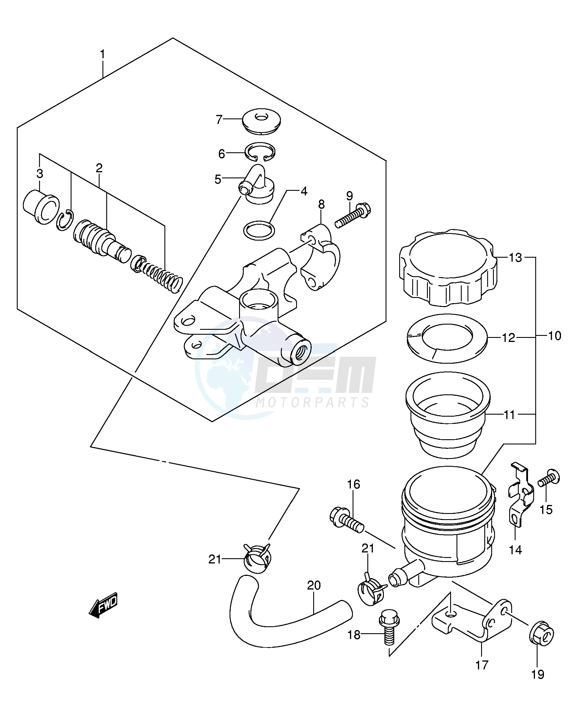 FRONT MASTER CYLINDER (SV1000S S1 S2) image