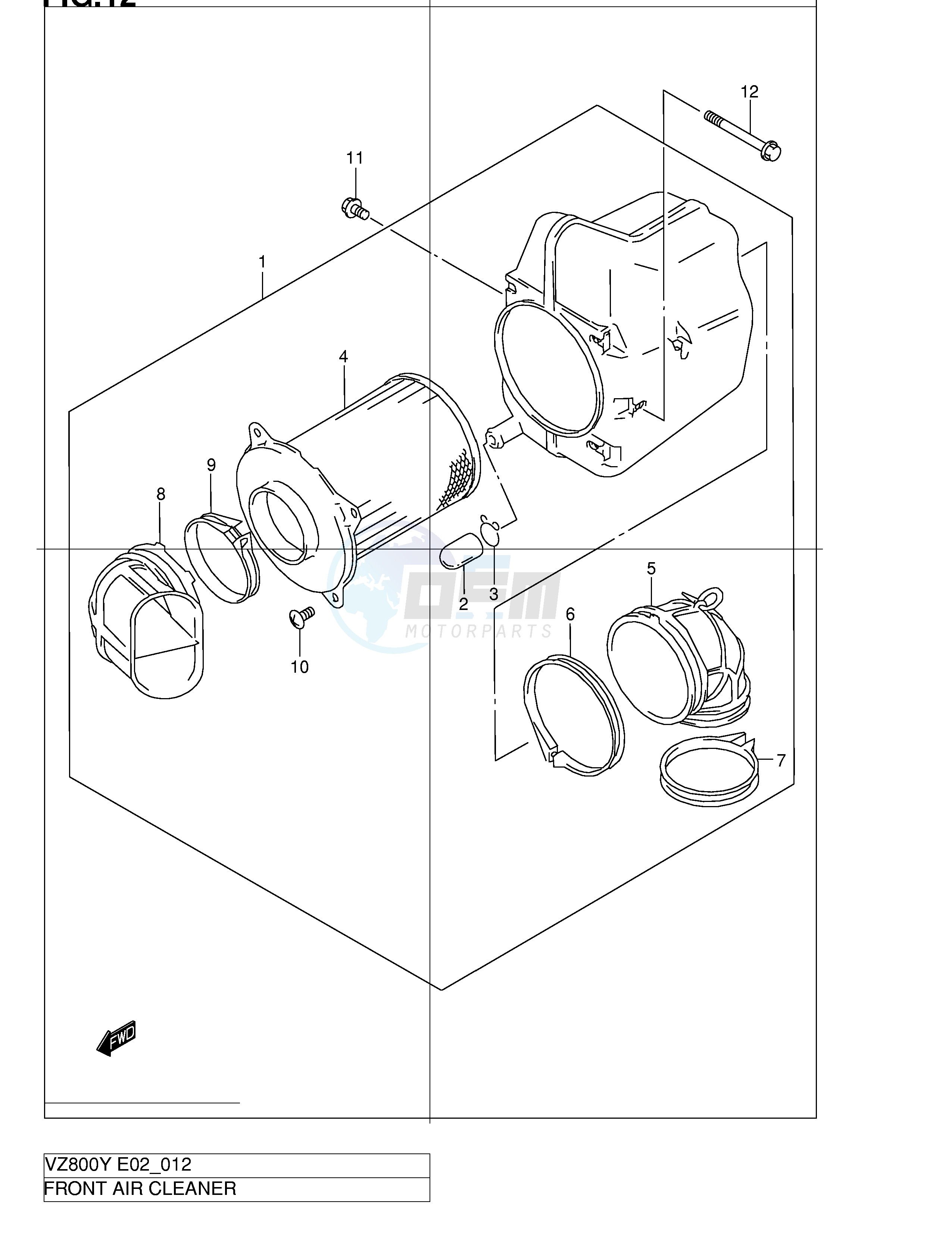FRONT AIR CLEANER blueprint