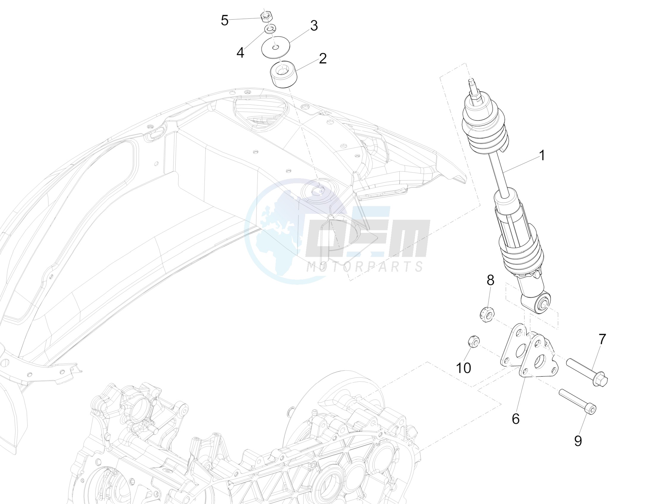 Rear suspension - Shock absorber/s image