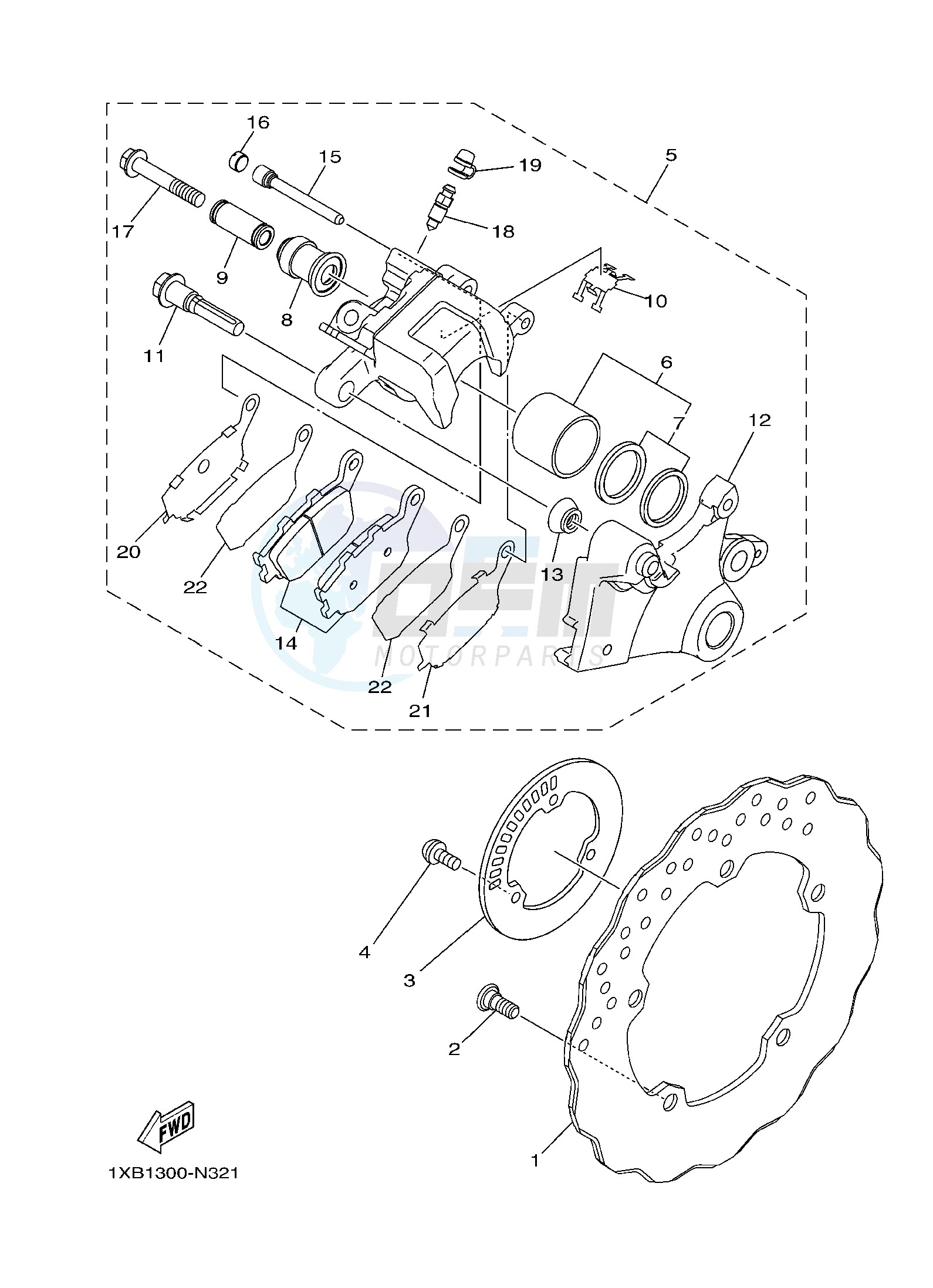 REAR BRAKE CALIPER image