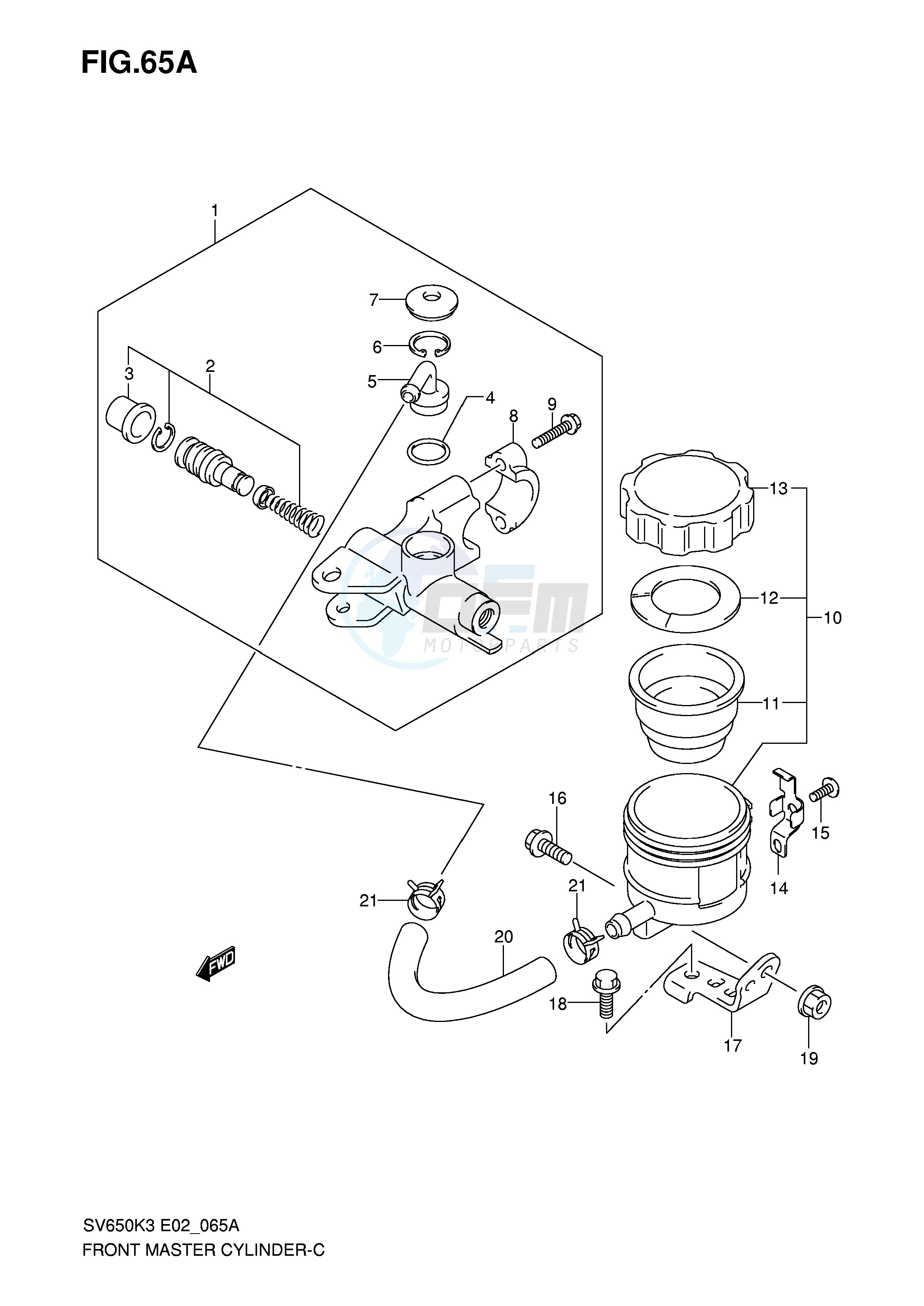 FRONT MASTER CYLINDER (SV650SAK7 SUAK7) image