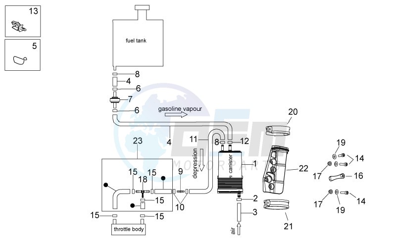 Fuel vapour recover system blueprint