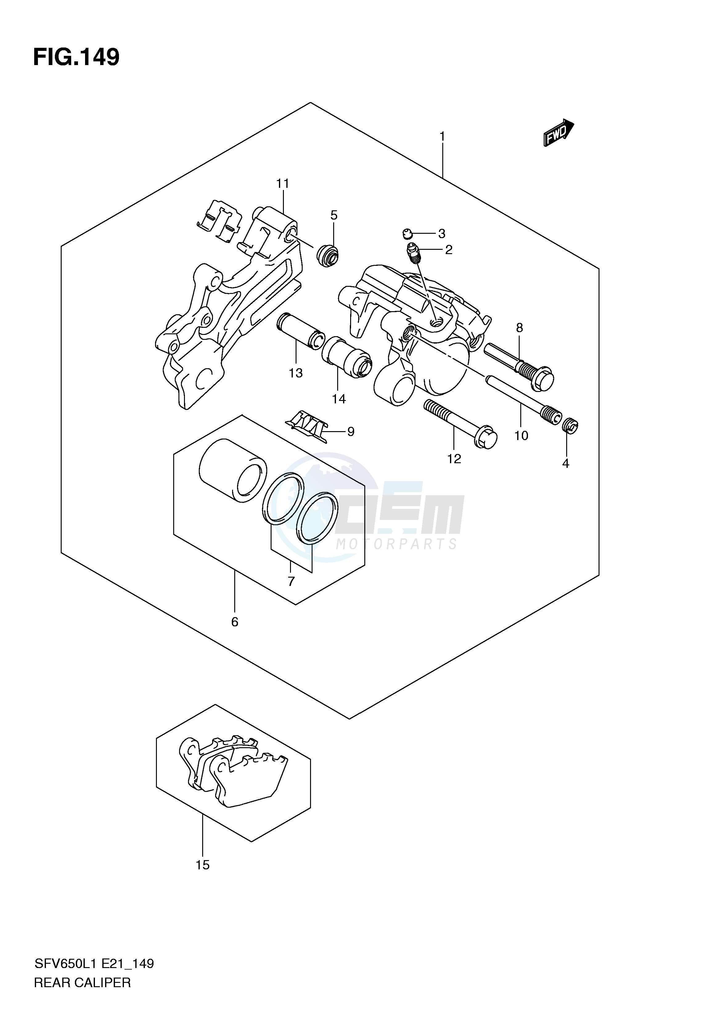 REAR CALIPER (SFV650UL1 E24) image