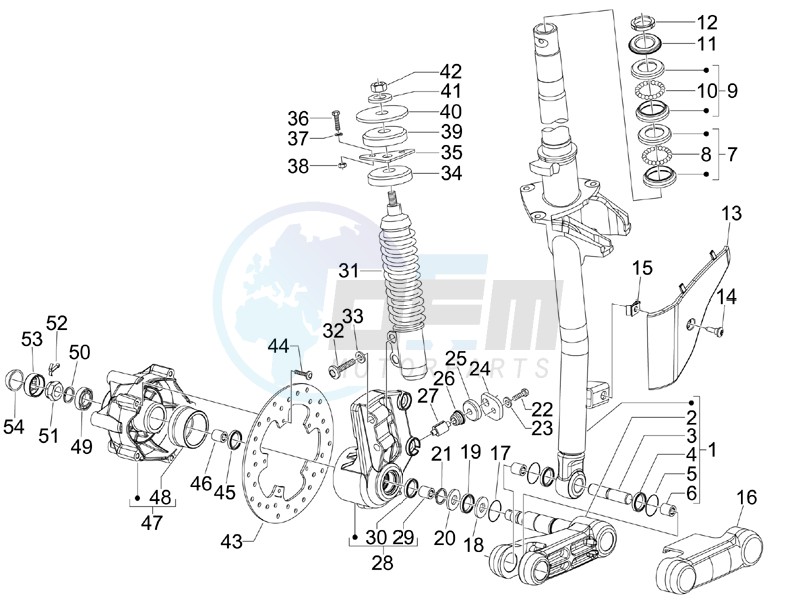 Fork - steering tube - Steering bearing unit image