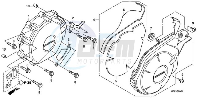 A.C. GENERATOR COVER (CBR 1000RA) image