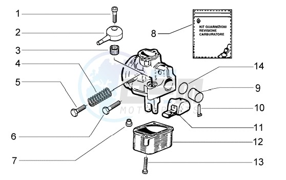 Carburettor component parts image