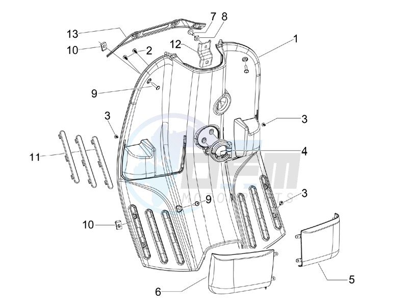 Front glovebox - Knee-guard panel image