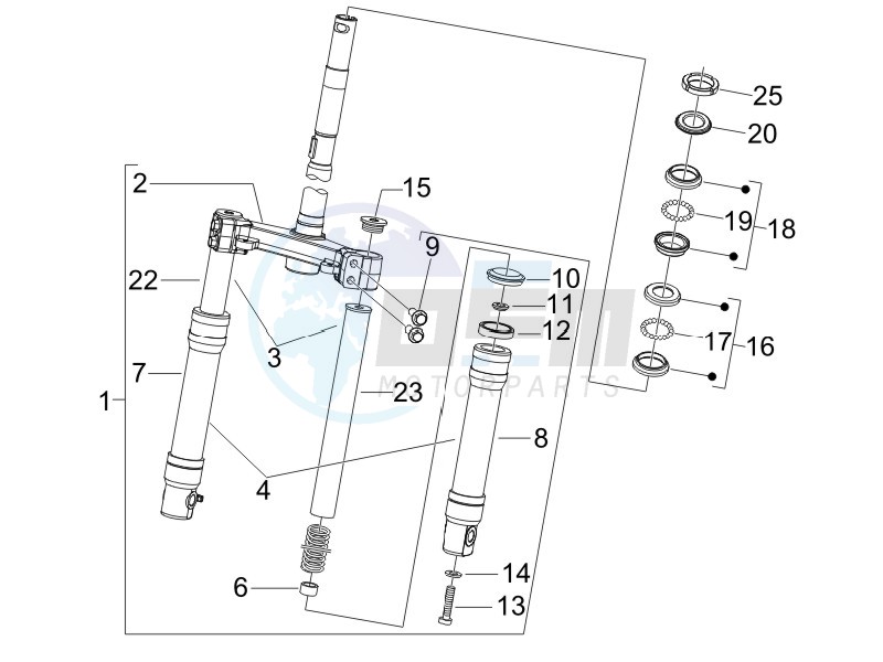 Fork steering tube - Steering bearing unit image