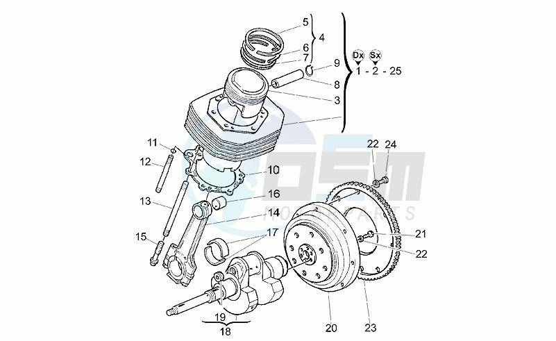 Drive shaft - cylinder - piston image