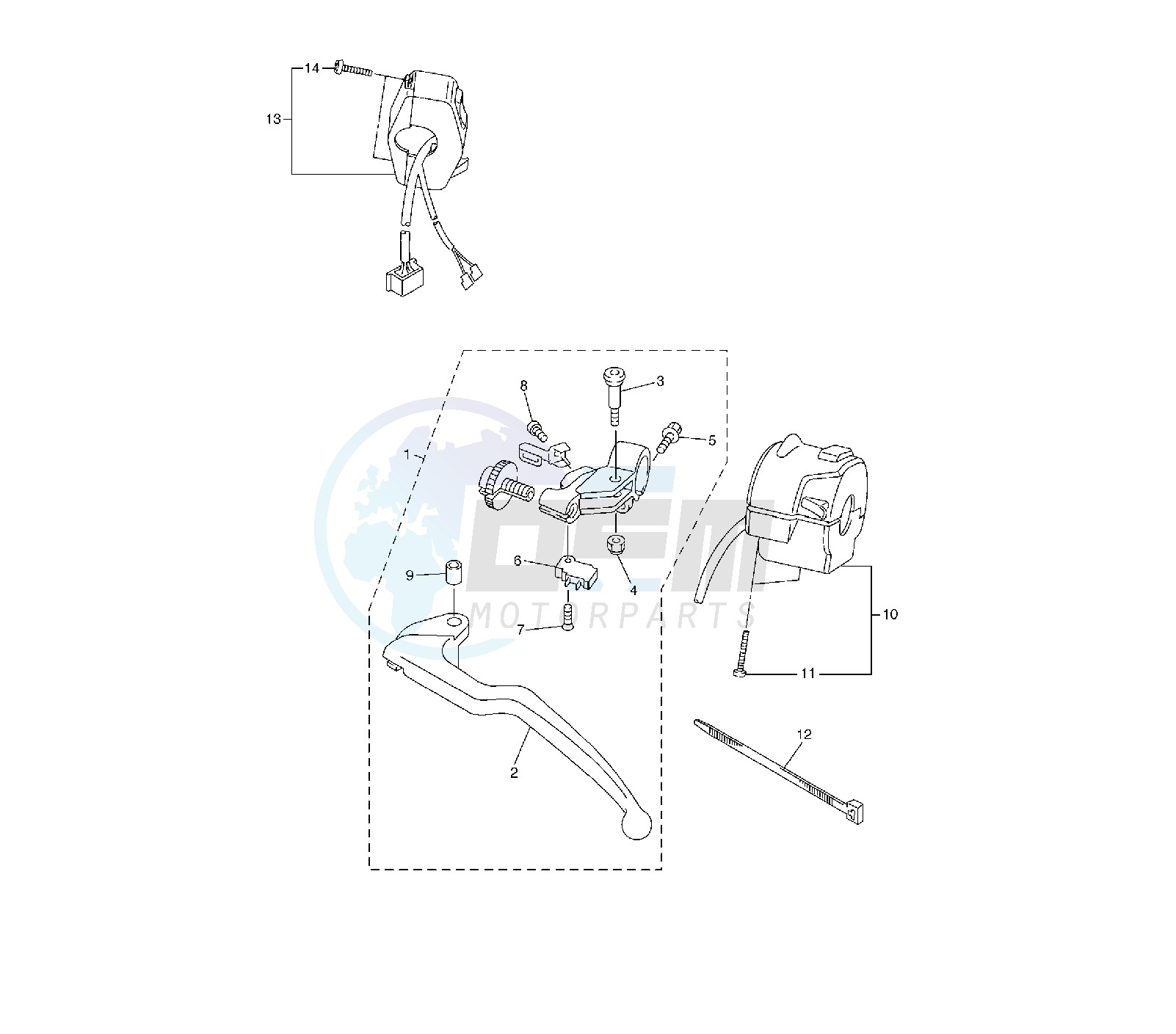 HANDLE SWITCH AND LEVER 13SL-SN blueprint