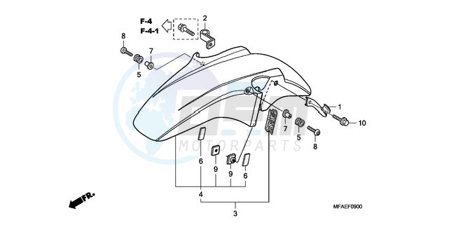 FRONT FENDER blueprint