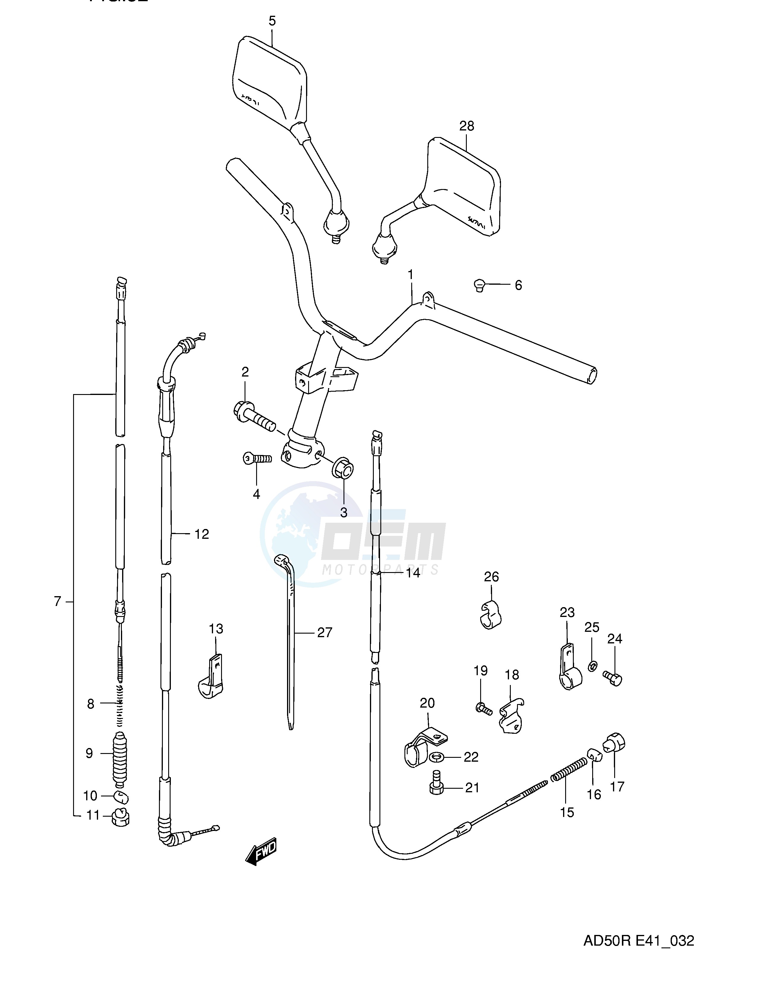 HANDLE BAR (MODEL L E41) blueprint