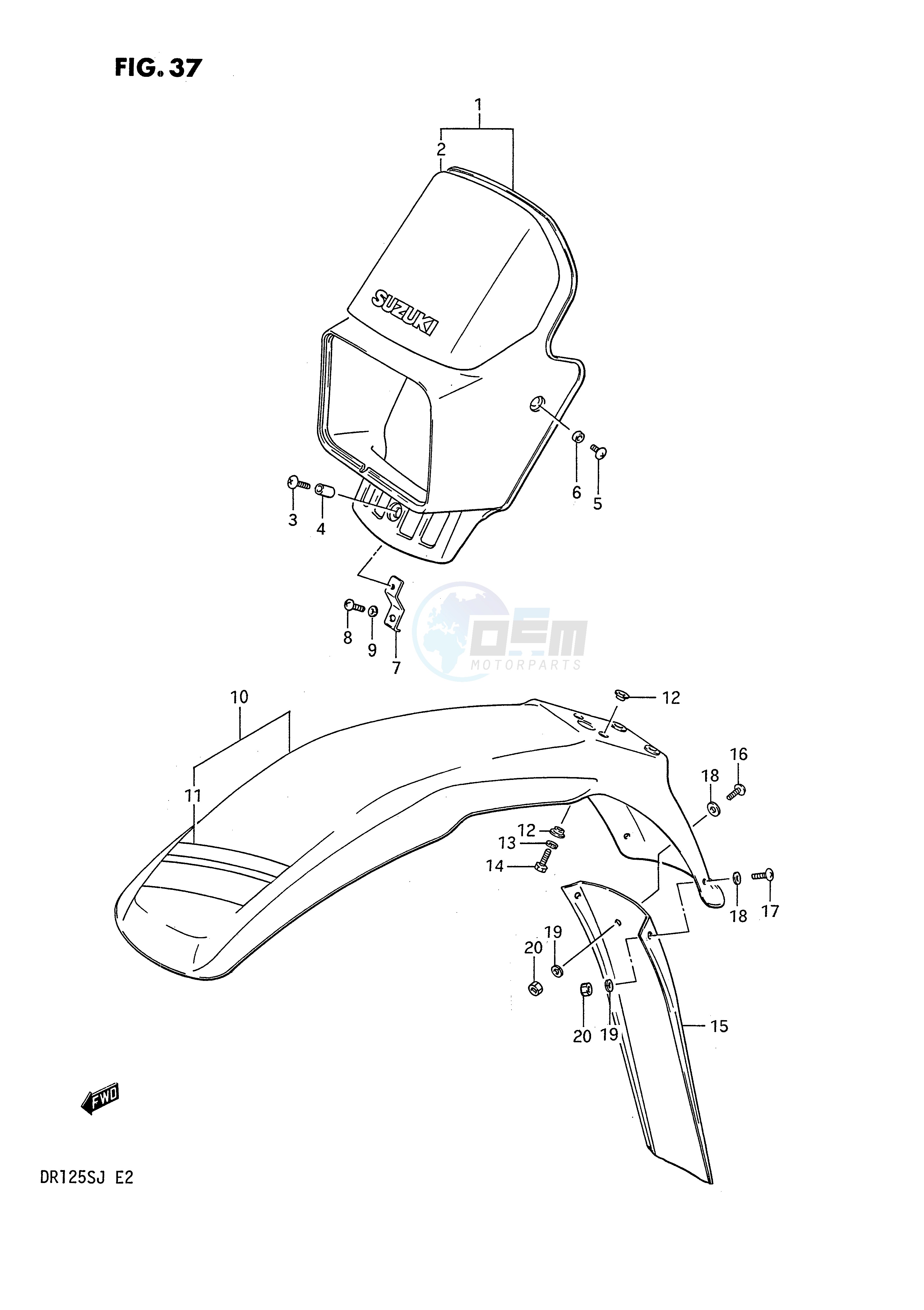 HEADLAMP COVER - FRONT FENDER (MODEL F E18,E24) image