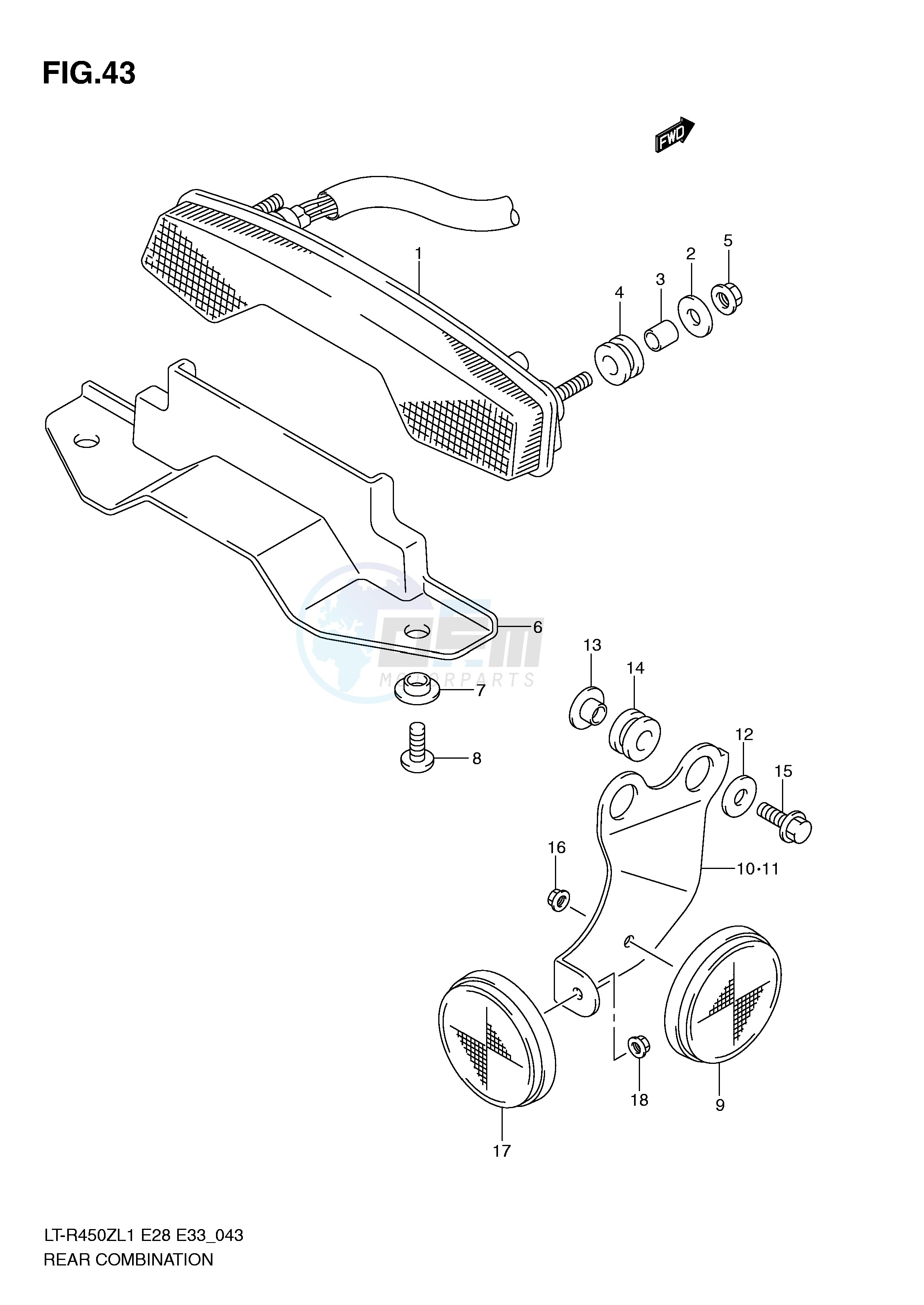 REAR COMBINATION (LT-R450L1 E28) image