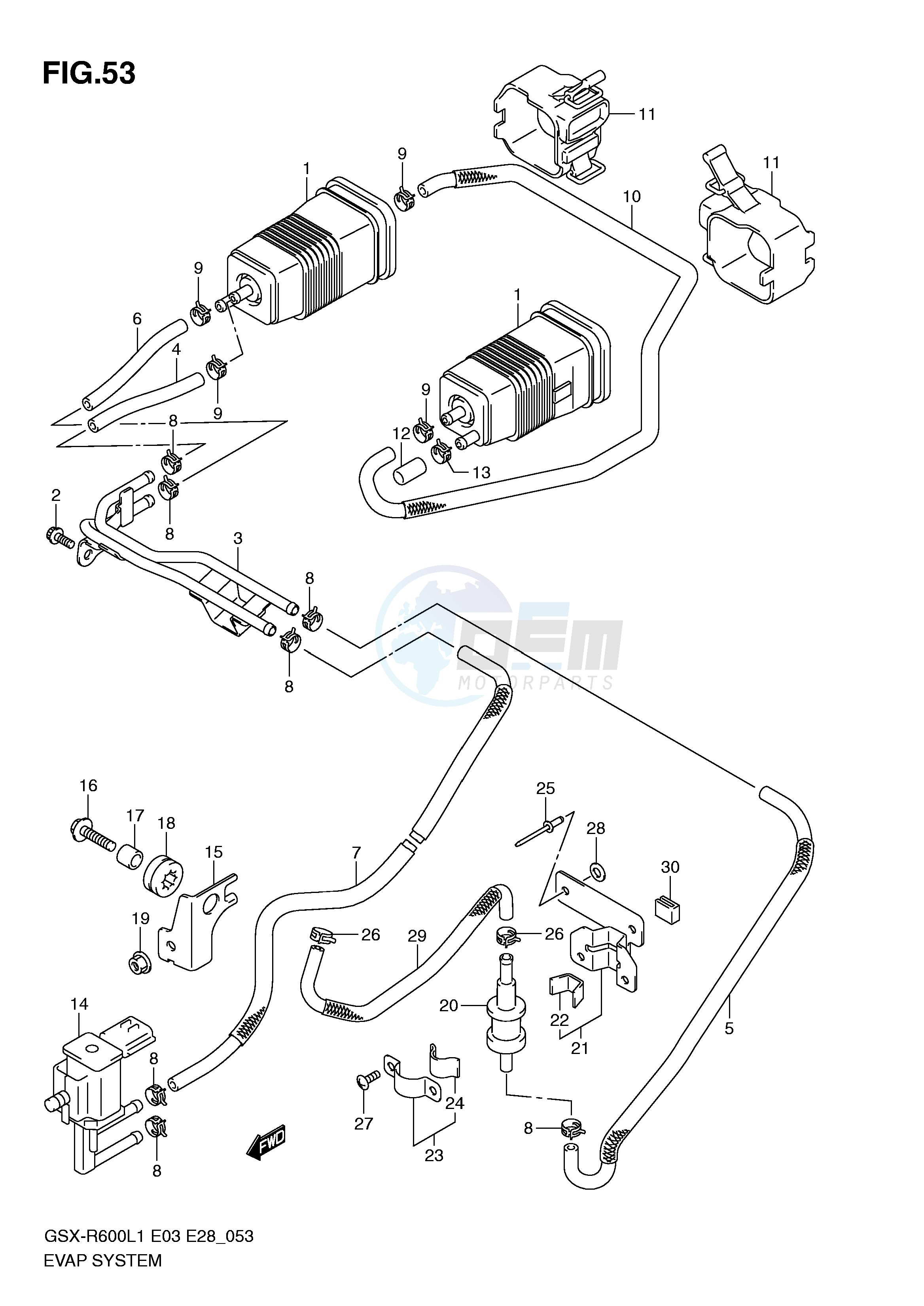 EVAP SYSTEM (GSX-R600L1 E33) blueprint