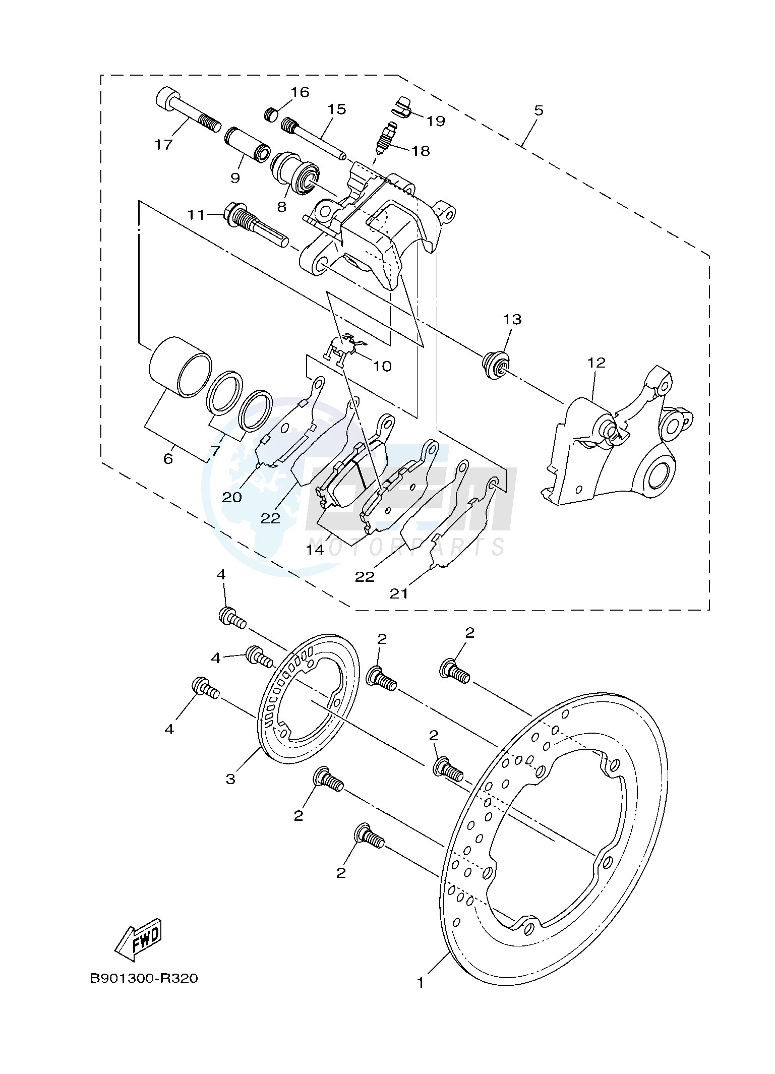 REAR BRAKE CALIPER image