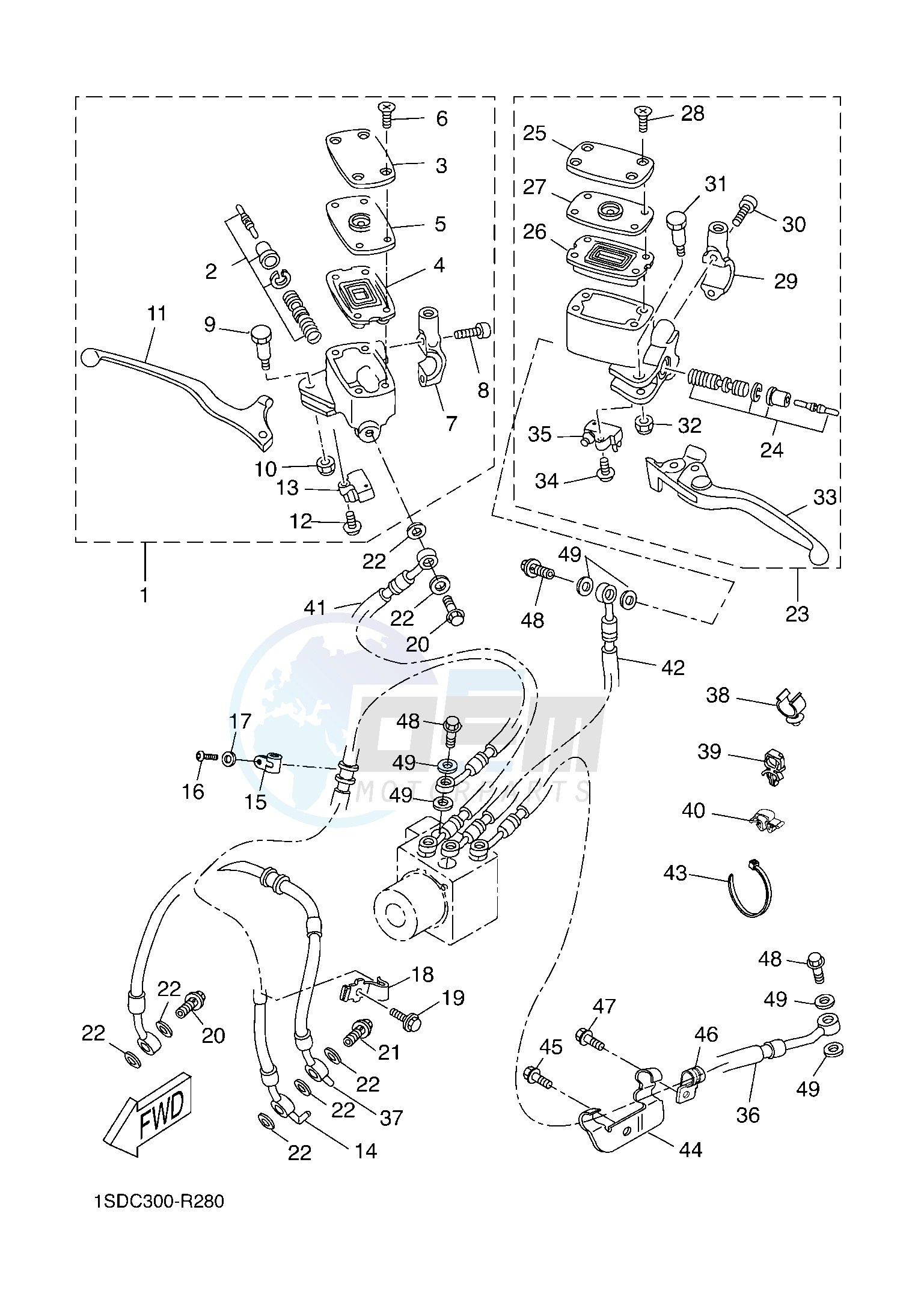 FRONT MASTER CYLINDER image