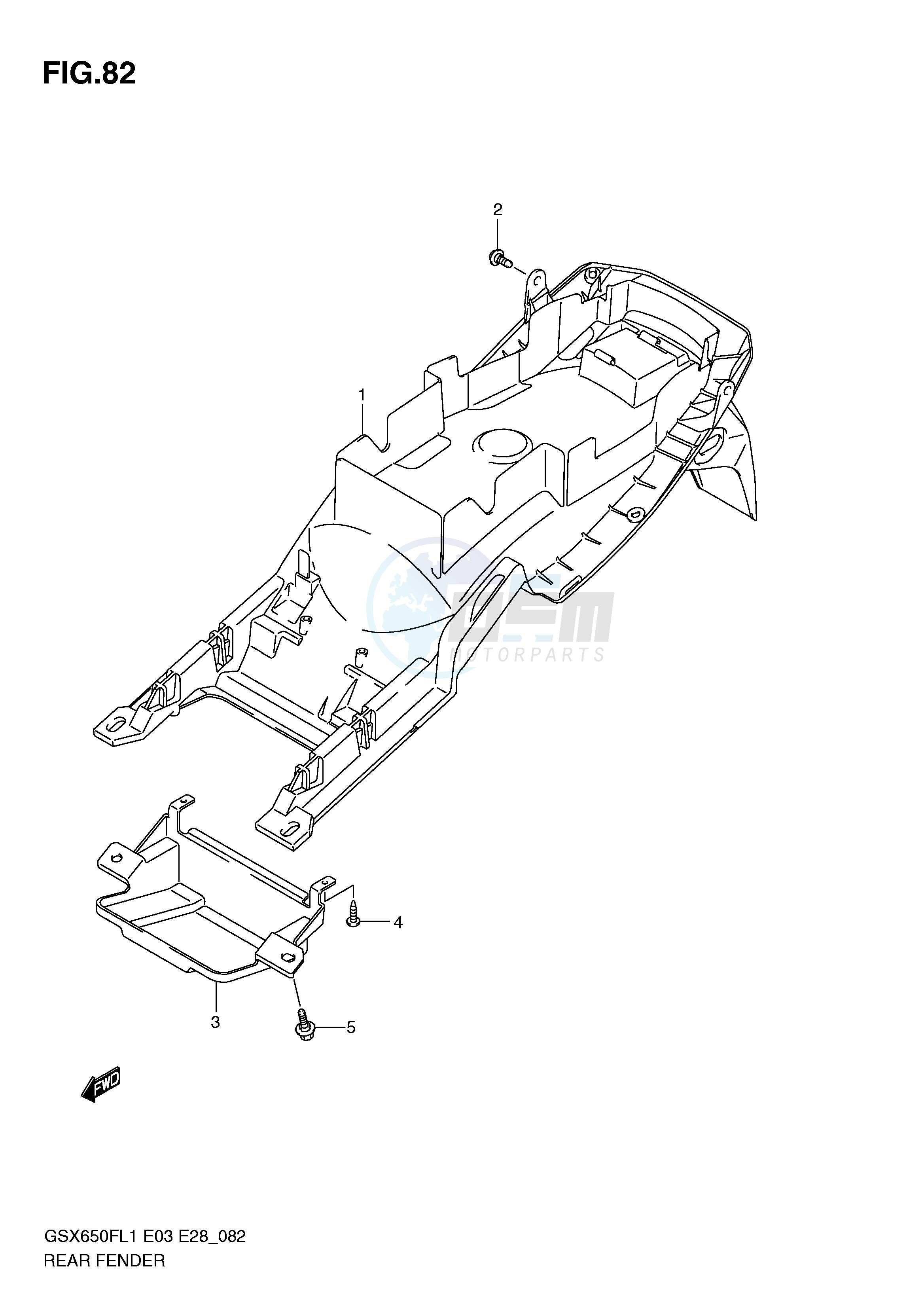 REAR FENDER (GSX650FL1 E28) blueprint
