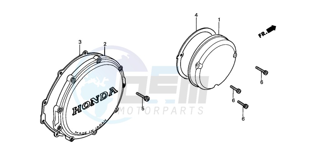 CLUTCH COVER/ RIGHT CRANKCASE COVER blueprint