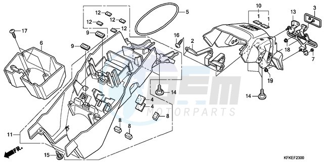 REAR FENDER (VTR250-ED,F) blueprint