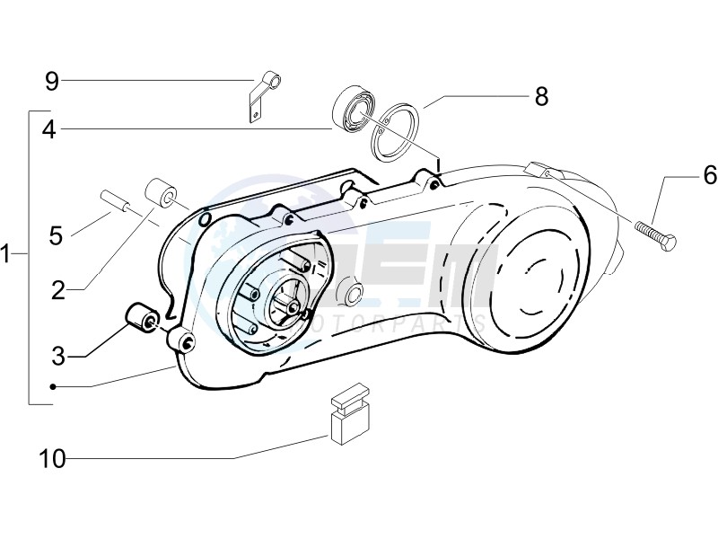 Crankcase cover and cooling image