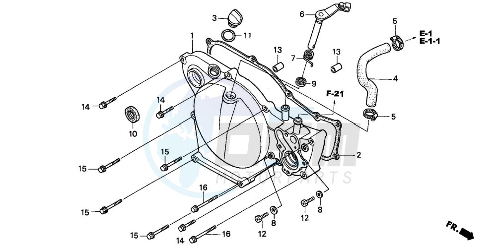 RIGHT CRANKCASE COVER image