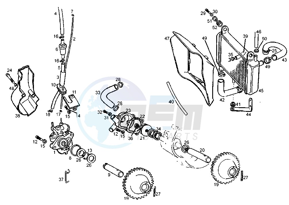 OIL AND WATER PUMP blueprint