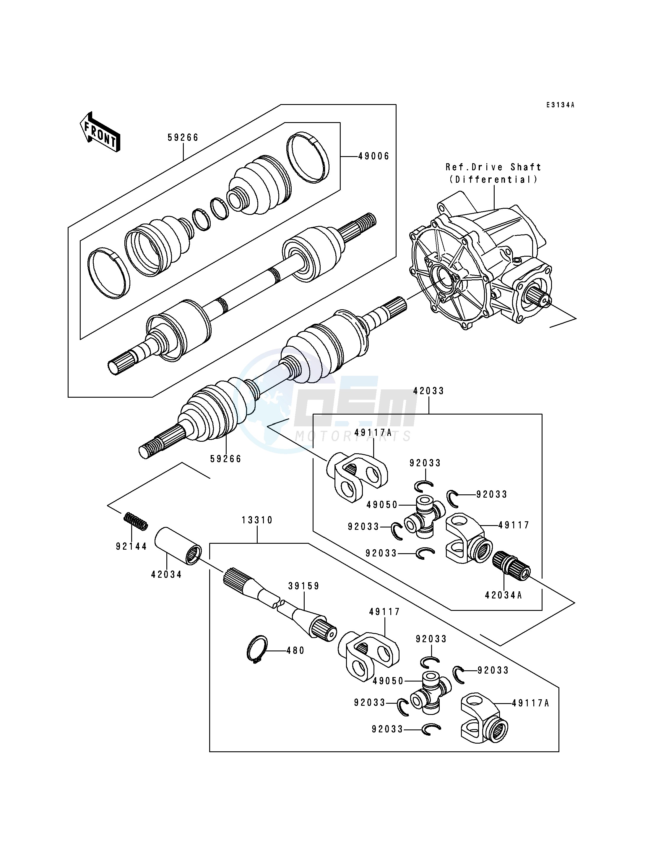 DRIVE SHAFT-- FRONT- - image