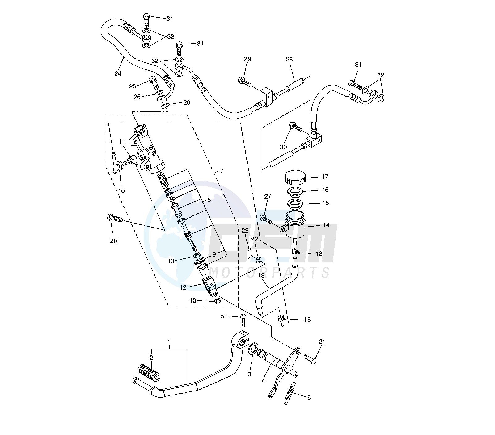 REAR MASTER CYLINDER image