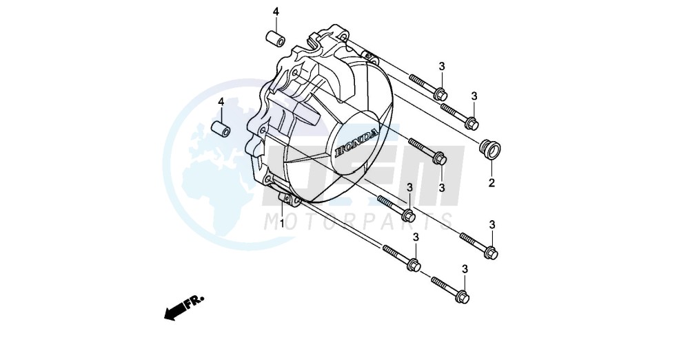 GENERATOR COVER (CBF600S8/SA8/N8/NA8) blueprint