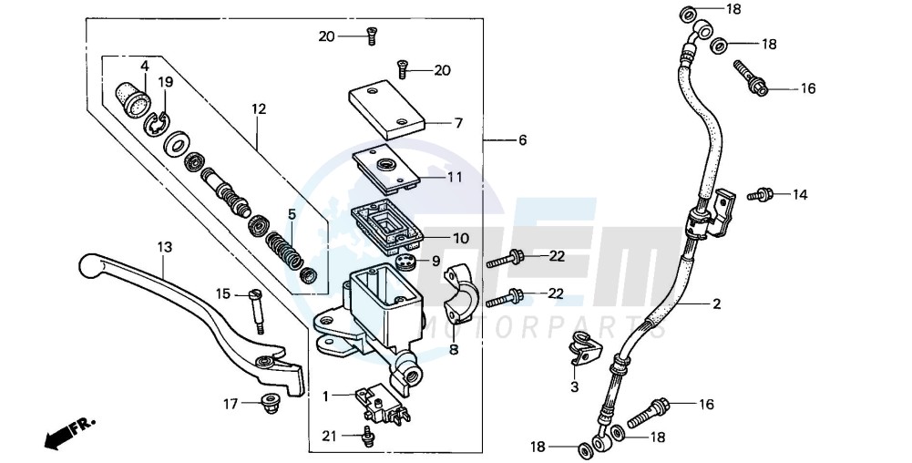 FR. BRAKE MASTER CYLINDER image