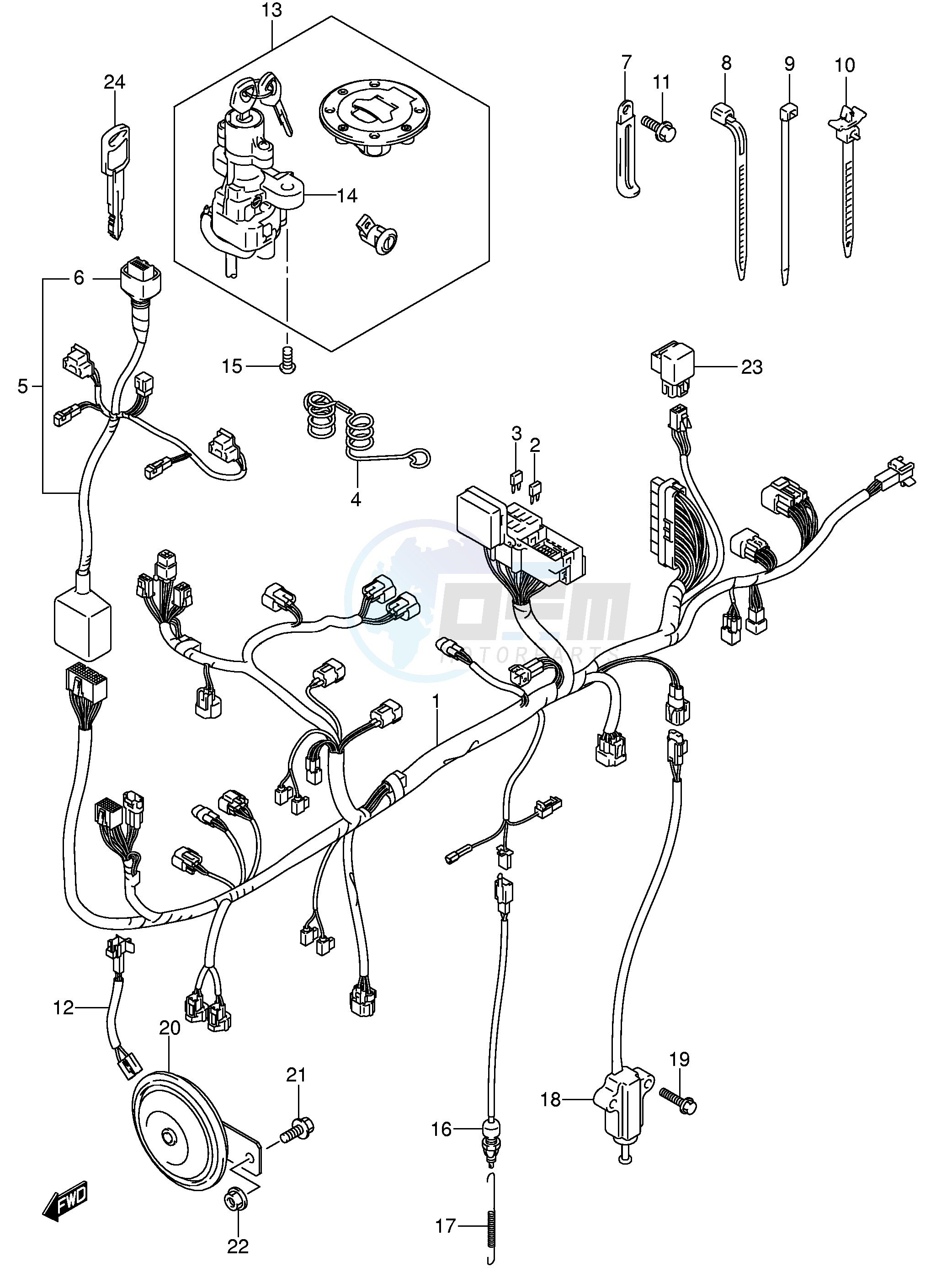 WIRING HARNESS (MODEL K4 E24) image