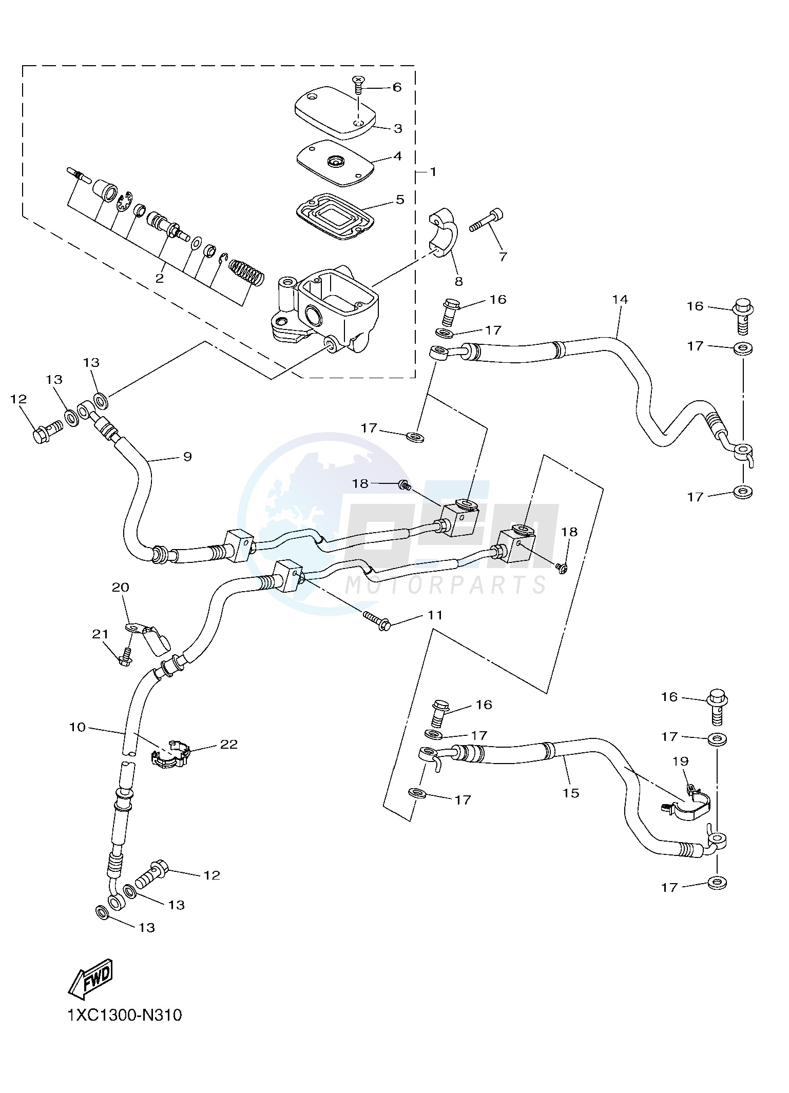 FRONT MASTER CYLINDER image