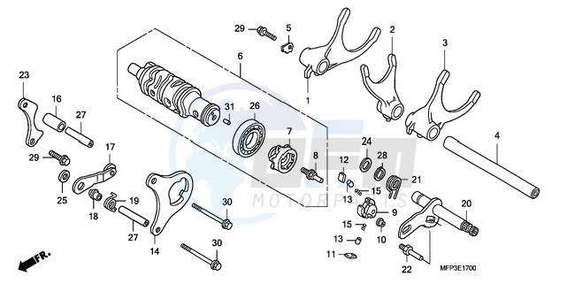 GEARSHIFT DRUM/GEARSHIFT FORK image