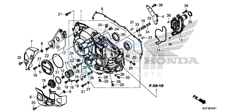 RIGHT CRANKCASE COVER (CRF1000D) image
