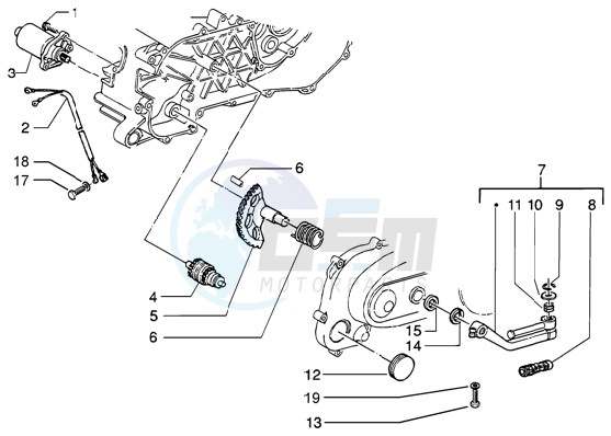 Starting motor-starter lever image