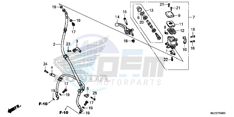 FR. BRAKE MASTER CYLINDER (CB650F) image