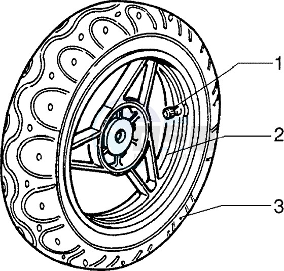 Front wheel - Caliper blueprint